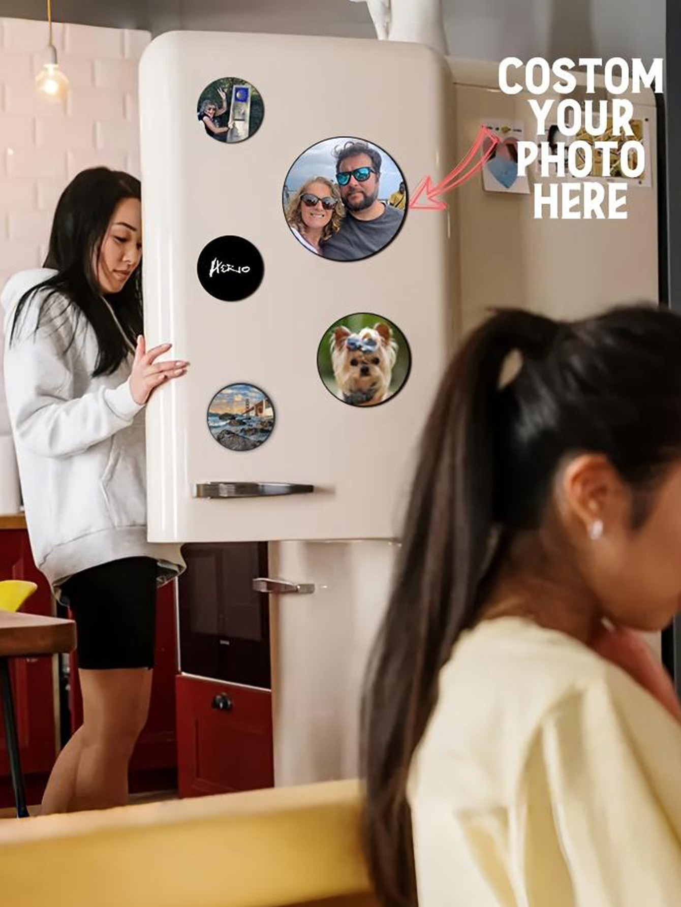 Customizable Round  Photo Sticker Decor